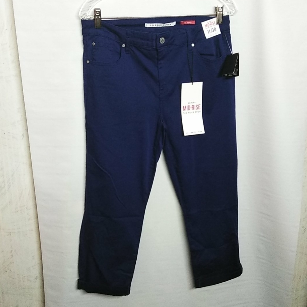 Rider Crop Mid Rise 11/30 Skinny Stretch NEW